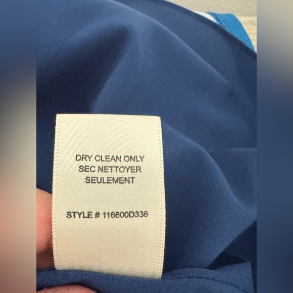 Rebecca Taylor V Neck Sleeveless Fit n Flare Dress Blue Career Cocktail Size 8 - Picture 8 of 10